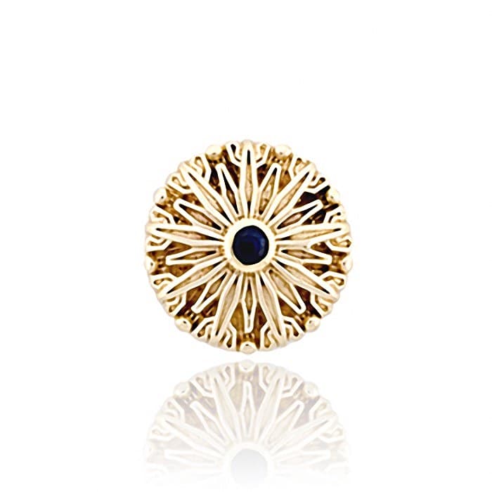 SL494 14kt Yellow Gold Blue Sapphire top