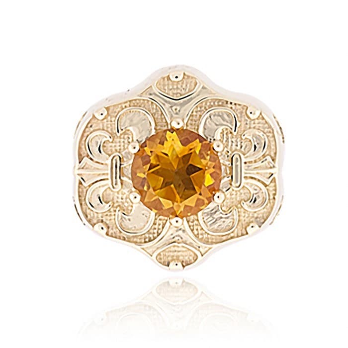 SL592 14kt Yellow Gold Citrine top