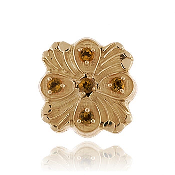 SL652 14kt Yellow Gold Citrine top