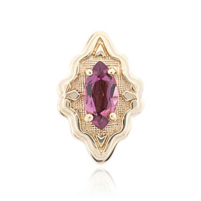 SL662 14kt Yellow Gold Pink Tourmaline top