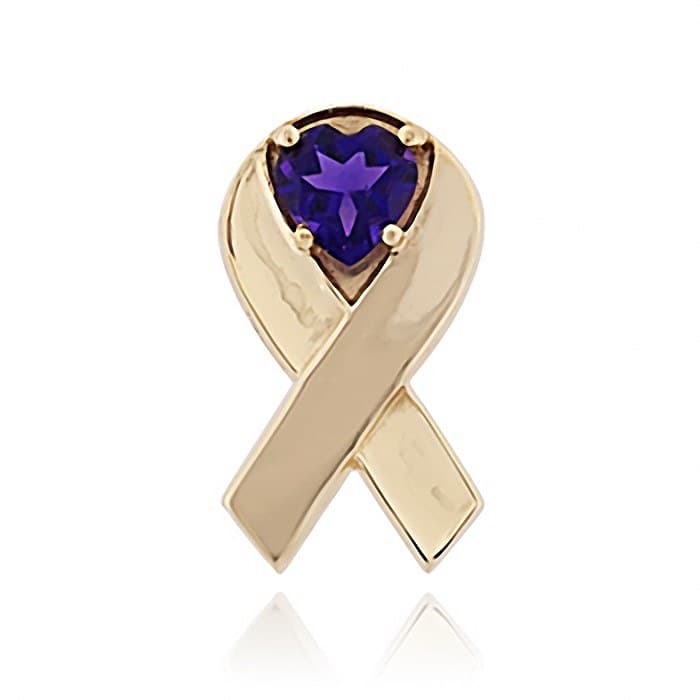 SL702 14kt Yellow Gold Amethyst top