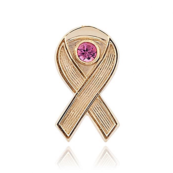 SL708 14kt Yellow Gold Pink Tourmaline top