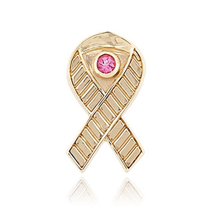 SL712 14kt Yellow Gold Pink Tourmaline top