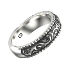 MTB006 Sterling Silver side angle