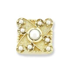 SL212 14kt Yellow Gold Pearl and Pearl top