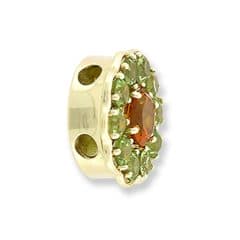 SL223 14kt Yellow Gold Citrine and Peridot angle