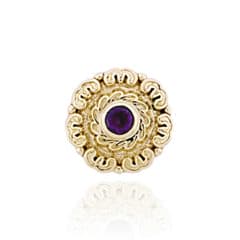 SL444 14kt Yellow Gold Amethyst top