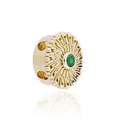 SL451 14kt Yellow Gold Emerald angle