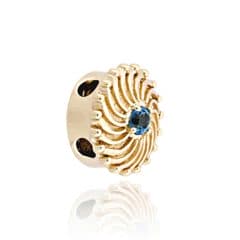 SL475 14kt Yellow Gold Swiss Blue Topaz angle