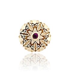 SL504 14kt Yellow Gold Ruby top
