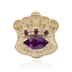 SL554 14kt Yellow Gold Amethyst and Ruby top