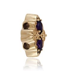 SL663 14kt Yellow Gold Amethyst angle