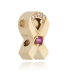 SL704 14kt Yellow Gold Pink Tourmaline and Diamond angle