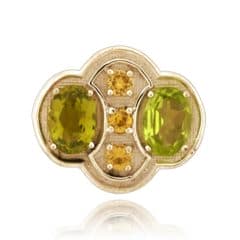SLBOE4 14kt Yellow Gold Citrine and Peridot top